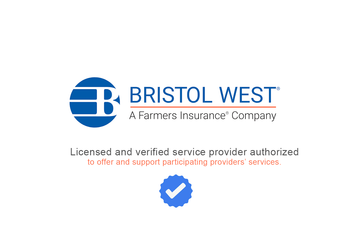Bristol West brand identification and service provider disclosure