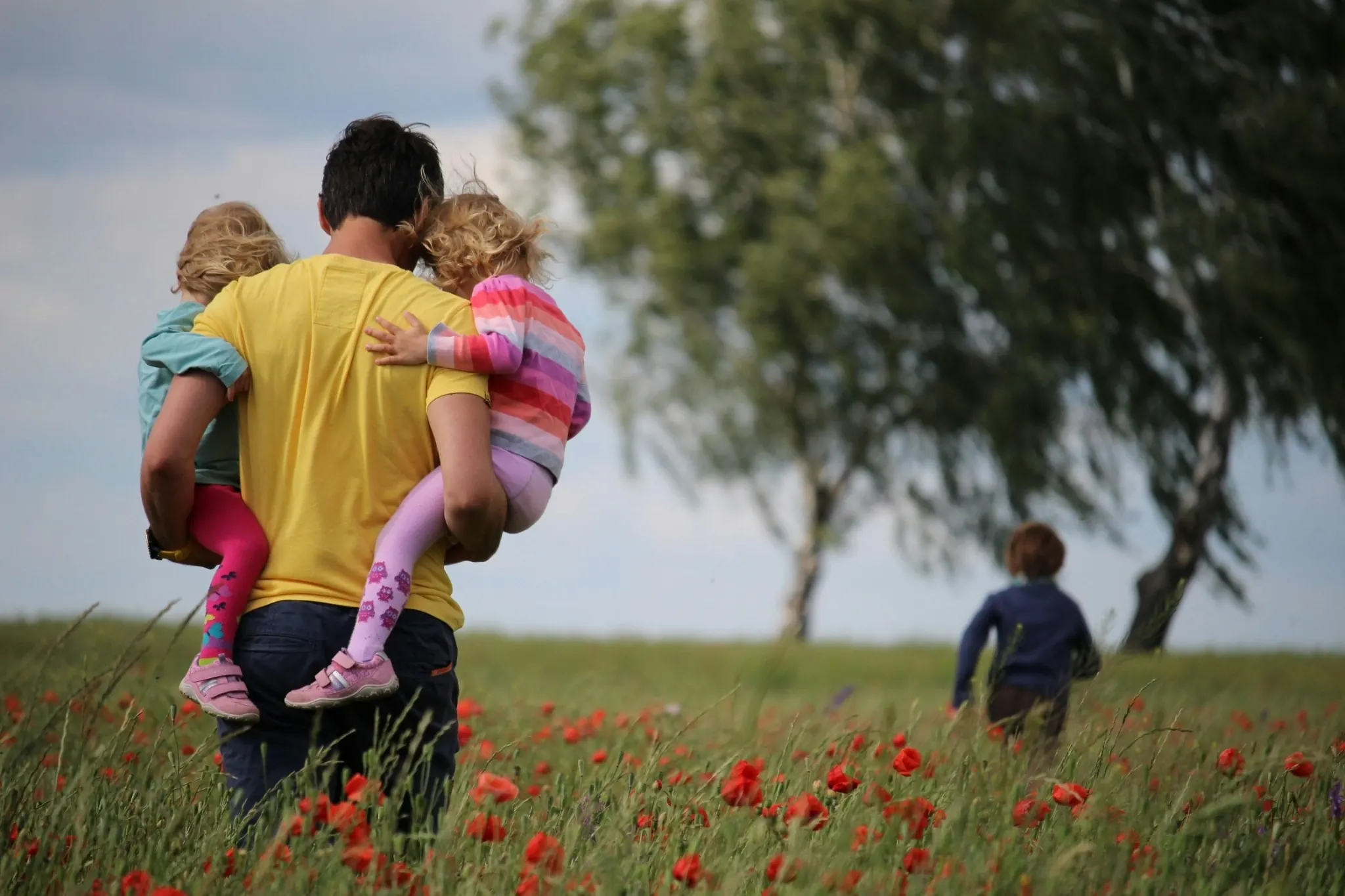 Family reviewing insurance coverage information together